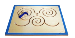 Wooden labyrinth panel "Drawing with feet" 2