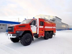 Fire tanker AC-9,?-?, type 5881T, modification 5881T3, on chassis Ural-5557-6151-70, 5557-6151-72, 5557-6151-74, 5557-6151-6151