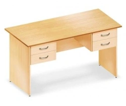 Two-desk writing desk (4 drawers)