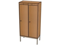 Metal-framed 2-section cupboard/ SD07