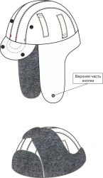 Headgear for employees of departmental security guards of PJSC Transneft. Hats (Sh-01) of antistatic mixed fabrics with MBO impr