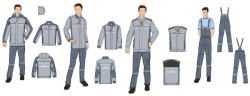 Men's sets for ITR (jacket, shirt-jacket, waistcoat, dungaree) special for employees of the organisations of the "Transn