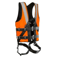 Safety harness with integrated high visibility special signalling waistcoat, model SVETOCH, art. no. HS-04.