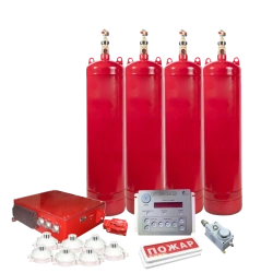 Automatic gas fire extinguishing system "Raduga-5MG" for electric locomotives (locomotives)