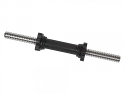 MB-BarM25-400B Dumbbell bar, chrome-plated, length 400 mm, lock - Vader nut with 25 mm thread, non-rotating rubberised p