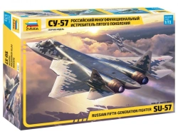 Assembled model "Russian fifth generation fighter aircraft Su-57"