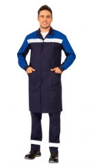 Special men's clothing for protection against static electricity, general industrial pollution and mechanical effects.