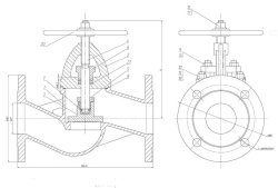 Shut-off flanged bore valve DN 65 PN 16 series 458 (KMIA.491125.001)