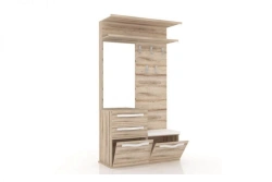 Marta LD 124.110.000 combined coat rack with mirror