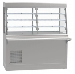 Refrigerated high-temperature display counter with refrigerated chamber PVV(H)-70?-?-01-OC
