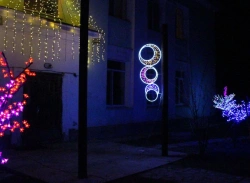 LED console (LED panel) "Necklace" - decorative street lamp on brackets (modifications 220V, 24V, 12V)