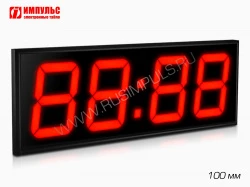 Digital Wall Clock with NTP Synchronization - Impulse-NOVA-100-R-ETN-NTP