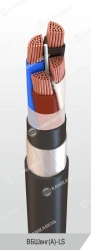 Power cable with copper conductors insulated with polyvinyl chloride plasticate for voltage up to 1 kV VBShvng(A)-LSLTx accordin