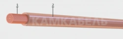 Flexible power wires with copper conductors with rubber insulation made of organosilicon rubber for nominal alternating voltages