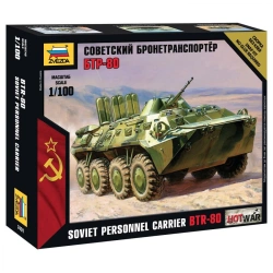 Assembled model "Soviet armoured personnel carrier BTR-80"