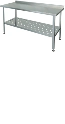 Cutting table with perforated shelf SRP-...-PR