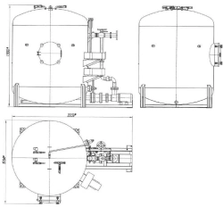 Vacuum wastewater collection unit with a tank "UV-C "INEMA" - 2500-02"