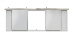 Rail system of sliding audit boards of magnetic marker-chalk boards "Segment"