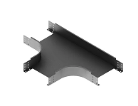 Radius tee tray ONL 000x000 TR15, with overall dimensions from 100x40 mm to 600x110 mm, with metal thickness from 1,0 mm to 1,0