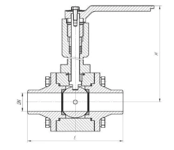Welded ball valve KSHK DN 10-200 PN 1,6-10 MPa