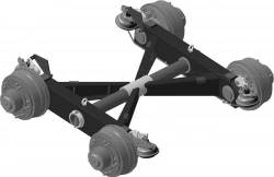 Axle unit consisting of balancer 311.19.08.00.000B and wheel set 311.19.05.00.000A