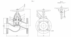 Shut-off flanged bore valve with indicator DN 50 PN 10 series 458 (KMIA.491115.002-03)