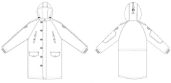Long winter jacket for employees of internal affairs bodies of the Russian Federation