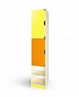 Double-drawer 2-piece wardrobe with shoe rack