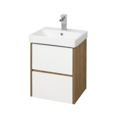 Cabinet under sink Aquaton Scandi 45 white, oak rustic 1A251601SDZ901.A251.6.01S.DZ9.0