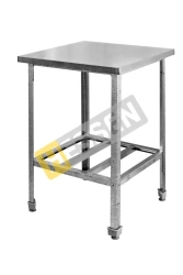 Industrial table with lattice island shelf (without board) PORO 6*6