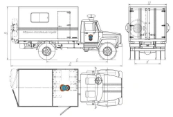 Emergency rescue vehicles mod. 4795AK without CMU on the basis of chassis/TS GAZ mod. 33088, 33086