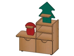 Shelving unit (left) ''P-St-1'' from set ''Polyanka'' / SZh39