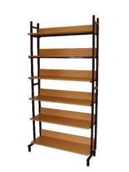 Omega brand one-sided library shelving unit