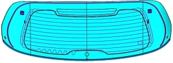 Great Wall CHB027-R rear window (Y colour) Code 94670TRW00003