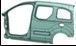Left side panel without passenger compartment with two windows, part number9803116880/9803116881/9803116882