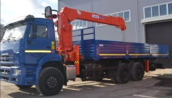 Flatbed truck with CMU (GM) (LLC "Maikop Machine-Building Plant" MM-110S), model 336951 on chassis KAMAZ-6520.