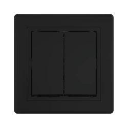 CADUCEUS ALING PRESTIGE Flush-mounted two-way switch 10AX, 250V~, black (soft touch), article no. 6072.E1E