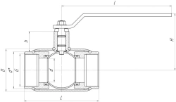 Stainless steel ALSO stainless steel Muffled Reducing Ball Valve with all-welded body KSH.?.020.40-03
