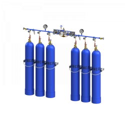 Automatic oxygen by-pass ramp for six cylinders RPAK-6-6