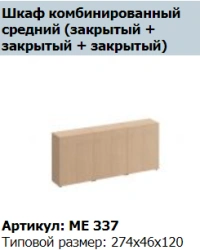 "Reventon" Medium wooden cupboard door (set of 2 pcs.) article ME 831