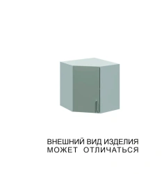 Corner single-leaf hanging cupboard with blind door