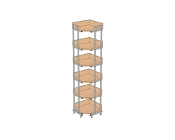 Corner shelving unit 6 shelves 450*450*1950 mm StU-6