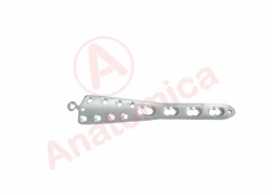 Medial condyle plate for tibia with angular stability with limited contact