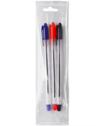 Set of pens "VeGa" 3-colour 0,7mm oil-based rod