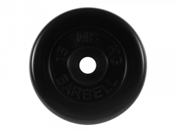 MB-PltB51-15 Rubber disc "Standard", black, 51 mm, 15 kg