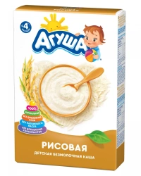 Dairy-free quick-soluble rice porridge with prebiotic substances, t.zn. "Agusha", 200 g