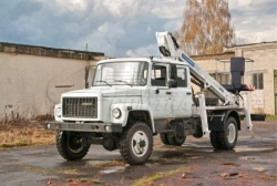 AGP-14T GAZ-33098 autohydro lift with 5-seat cabin 14M 200/250KG 8.4M