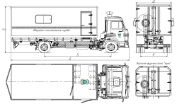 Emergency rescue trucks mod. 5777BK without CMU on the basis of KAMAZ chassis mod. 43253-G5, 43255-G5, 53605-A5, 53605-37