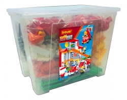 Constructor Bauer "Firemen" (70 l container, 8 instructions, thematic stickers)