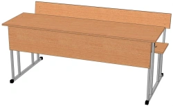 Three-seat monoblock classroom table. Model: SM-2